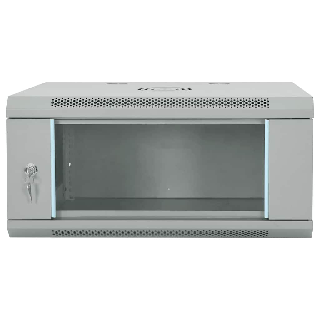 Netzwerkschrank mit Speicher Grau 60 x 35 x 28 cm Stahl