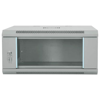 Netzwerkschrank mit Speicher Grau 60 x 35 x 28 cm Stahl