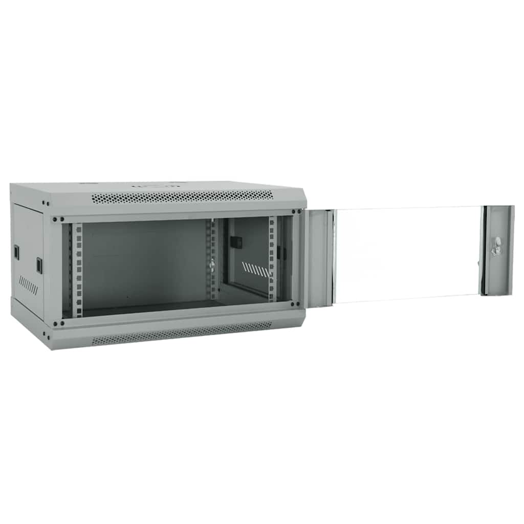 Netzwerkschrank mit Speicher Grau 60 x 45 x 35 cm Stahl