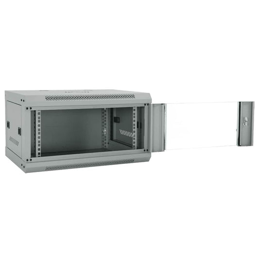 Netzwerkschrank mit Speicher Grau 60 x 45 x 35 cm Stahl