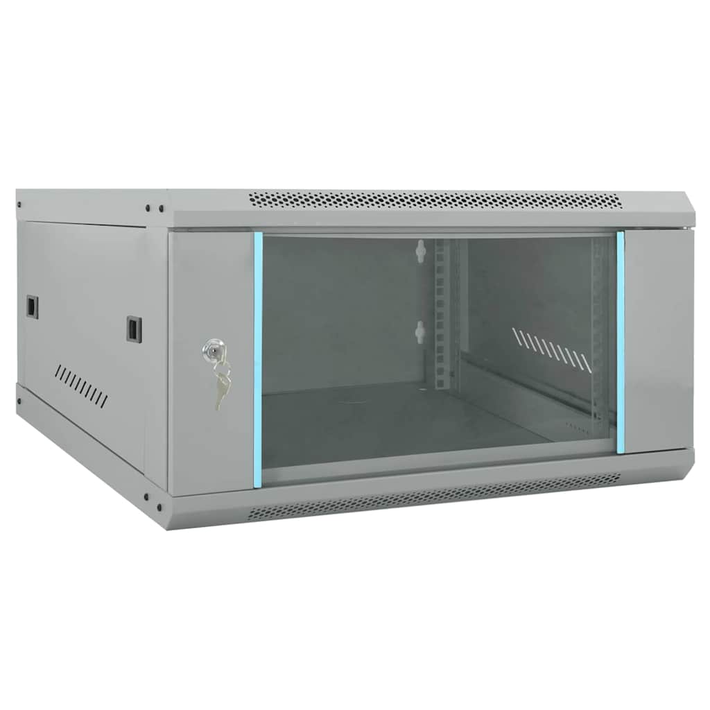 Netzwerkschrank mit Speicher Grau 60 x 60 x 35 cm Stahl