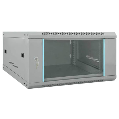Netzwerkschrank mit Speicher Grau 60 x 60 x 35 cm Stahl