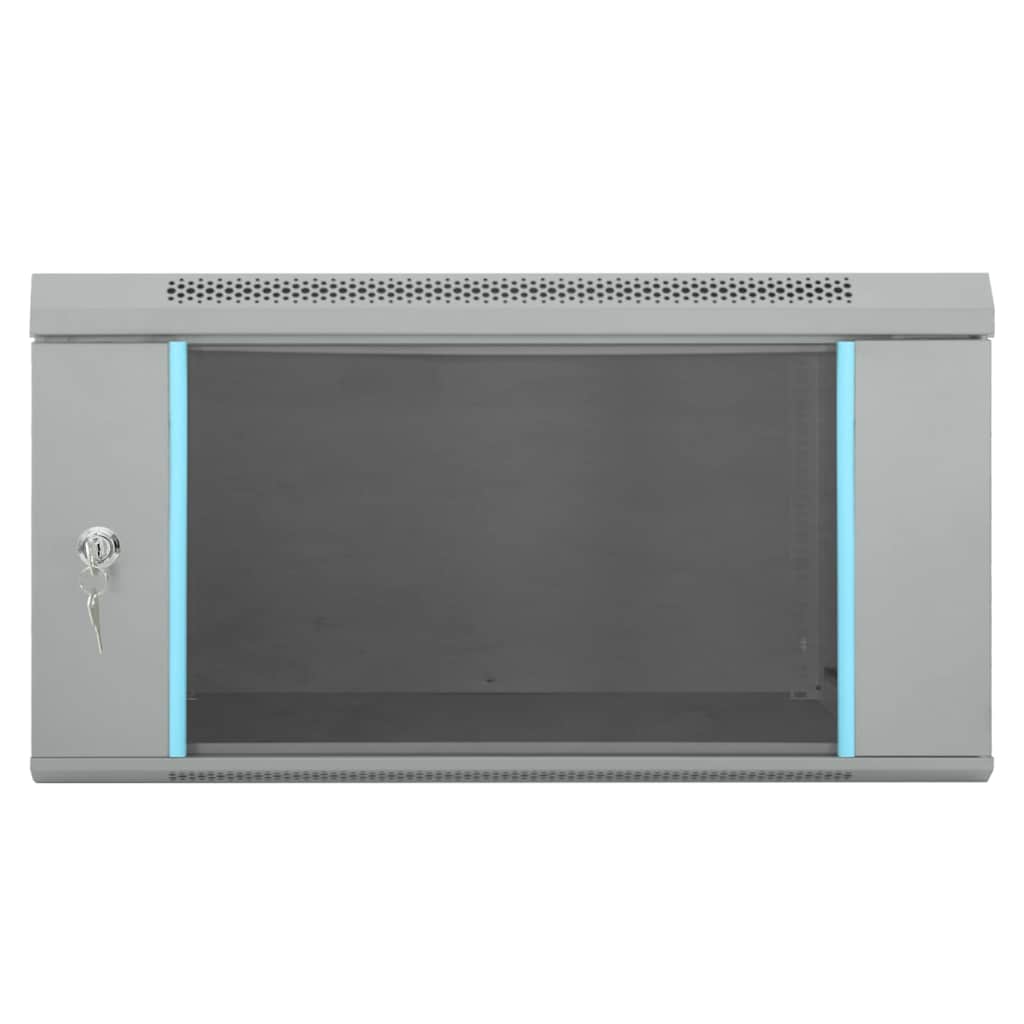 Netzwerkschrank mit Speicher Grau 60 x 60 x 35 cm Stahl