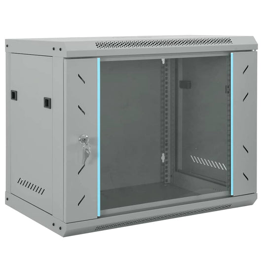 Netzwerkschrank mit Speicher Grau 60 x 45 x 50 cm Stahl