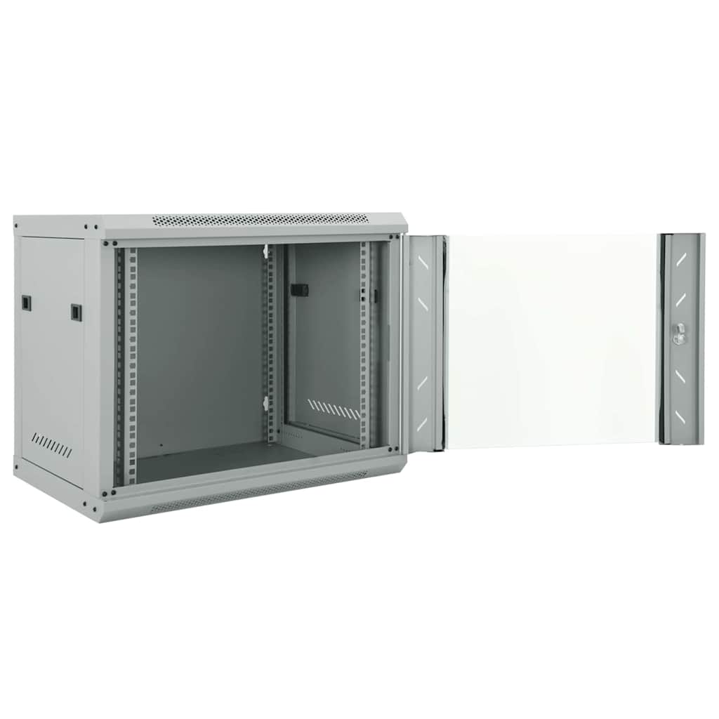 Netzwerkschrank mit Speicher Grau 60 x 45 x 50 cm Stahl