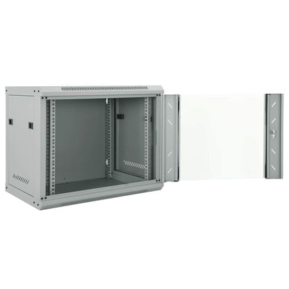 Netzwerkschrank mit Speicher Grau 60 x 45 x 50 cm Stahl