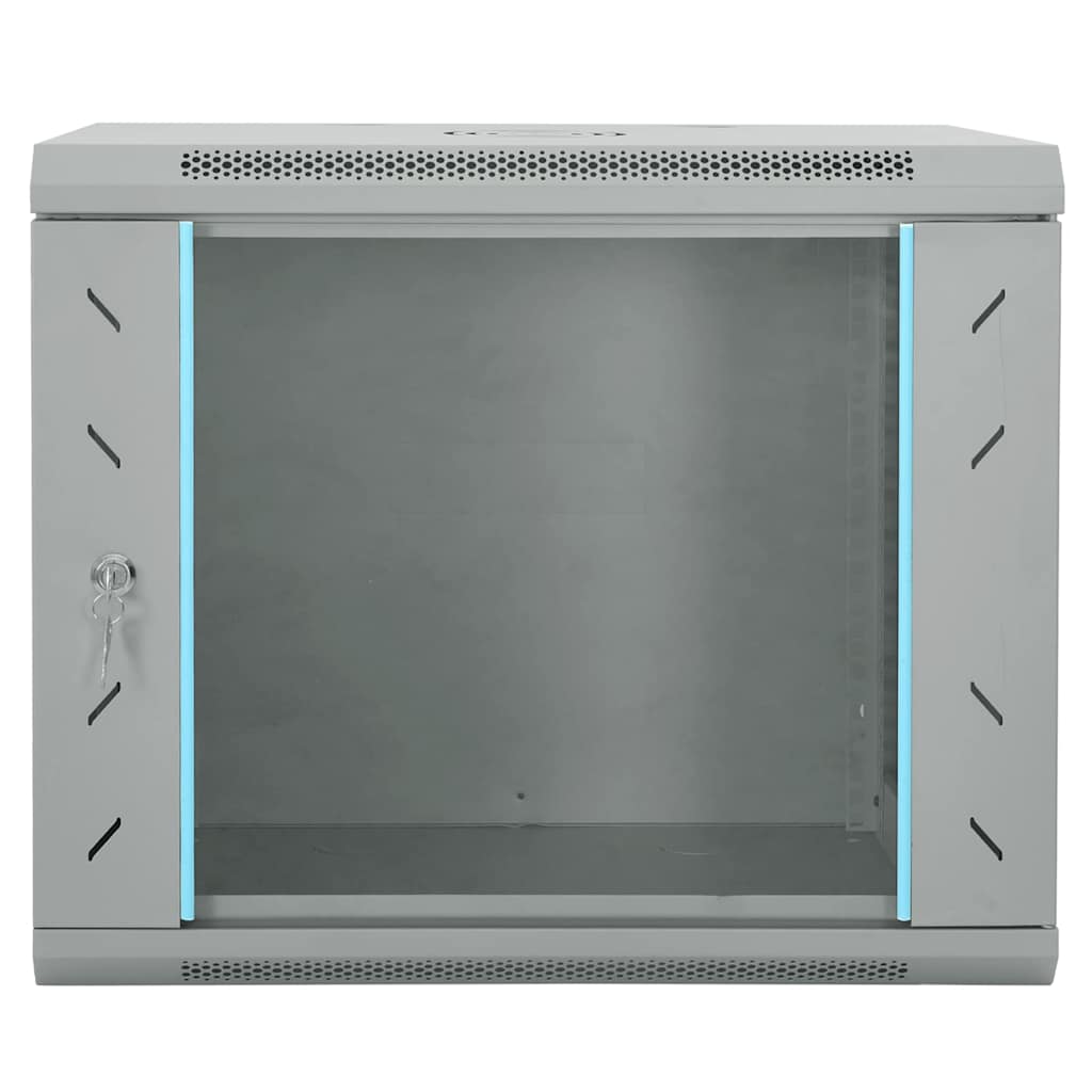 Netzwerkschrank mit Speicher Grau 60 x 45 x 50 cm Stahl