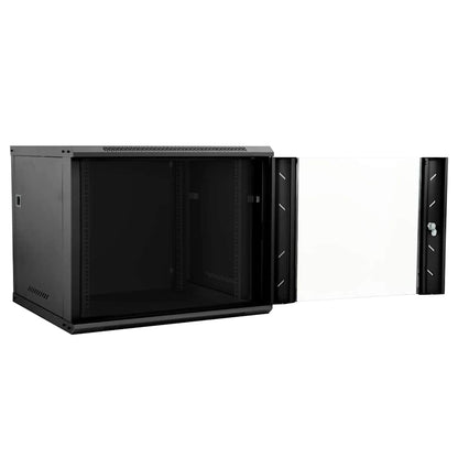 Netzwerkschrank mit Speicher Schwarz 60 x 60 x 50 cm Stahl