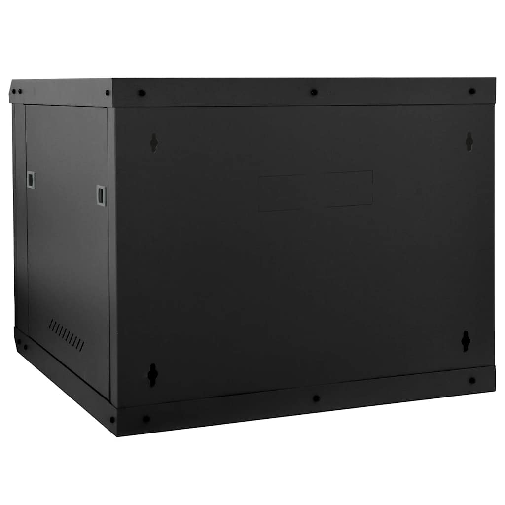 Netzwerkschrank mit Speicher Schwarz 60 x 60 x 50 cm Stahl