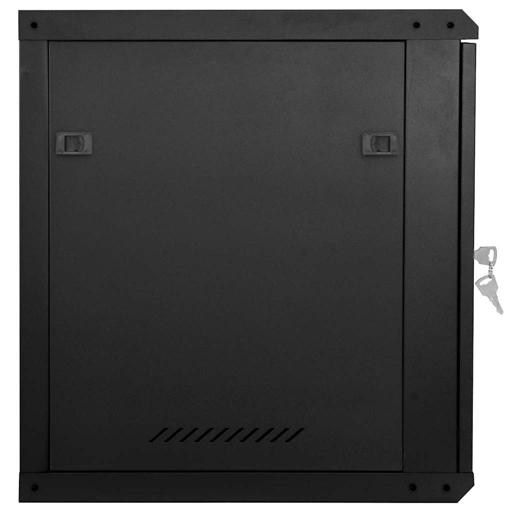 Netzwerkschrank mit Speicher Schwarz 60 x 60 x 50 cm Stahl