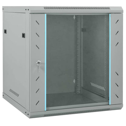 Netzwerkschrank mit Speicher Grau 60 x 60 x 65 cm Stahl