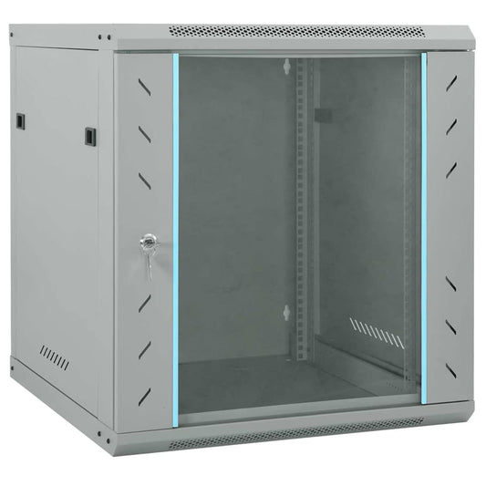 Netzwerkschrank mit Speicher Grau 60 x 45 x 65 cm Stahl