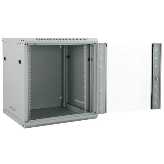 Netzwerkschrank mit Speicher Grau 60 x 45 x 65 cm Stahl