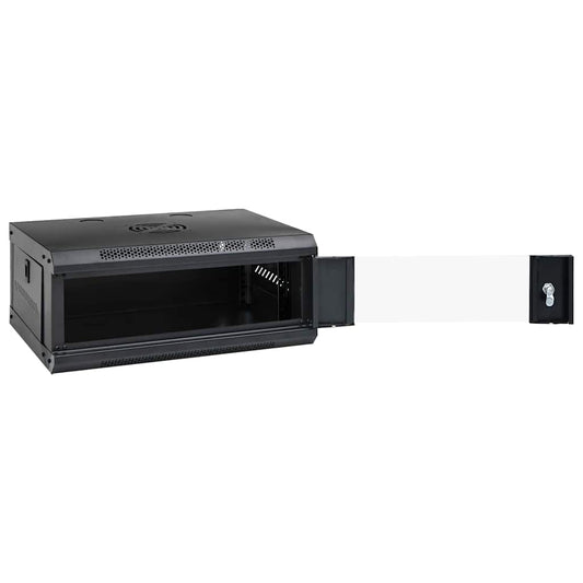 Netzwerkschrank mit Speicher Schwarz 53 x 45 x 21 cm Stahl
