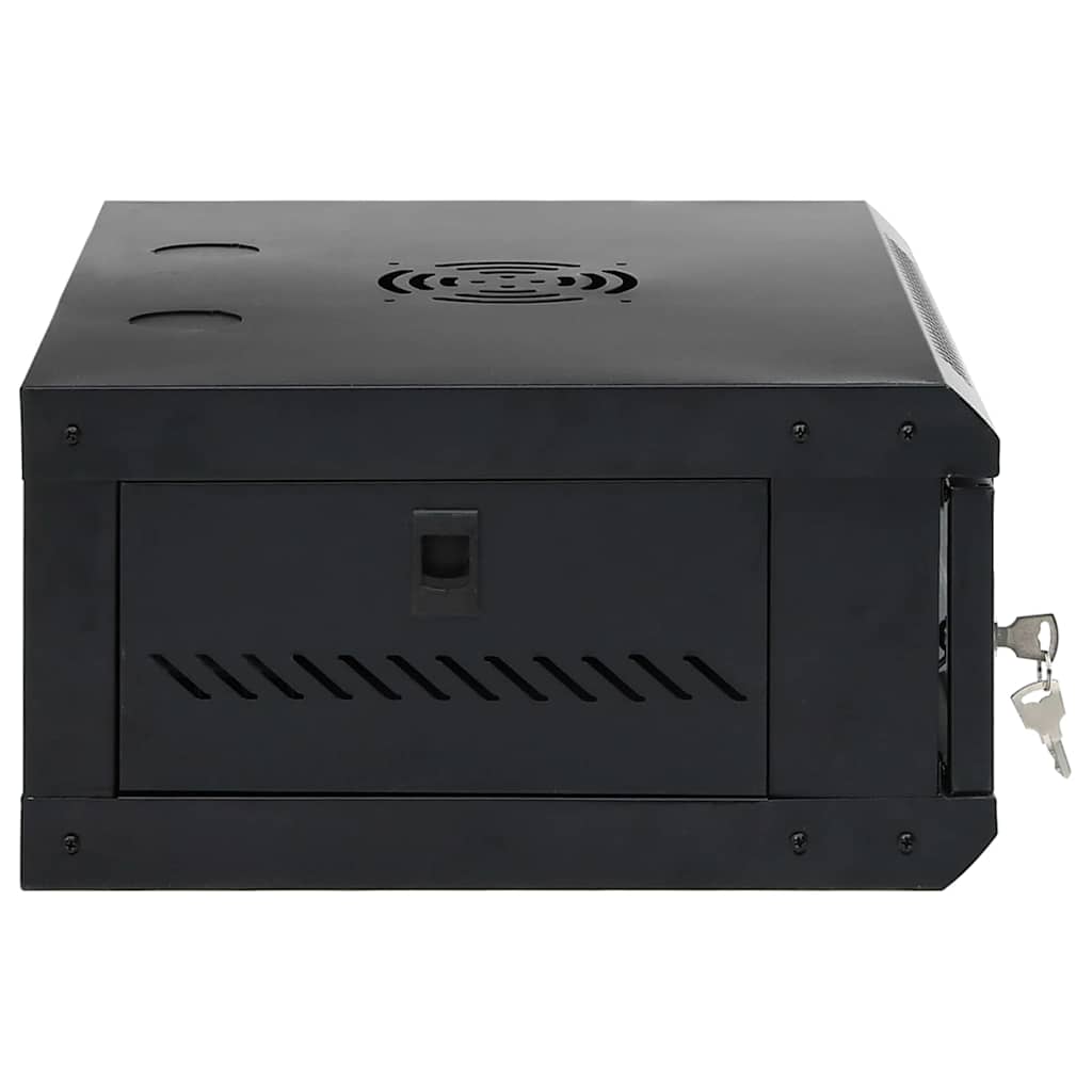 Netzwerkschrank mit Speicher Schwarz 53 x 45 x 21 cm Stahl