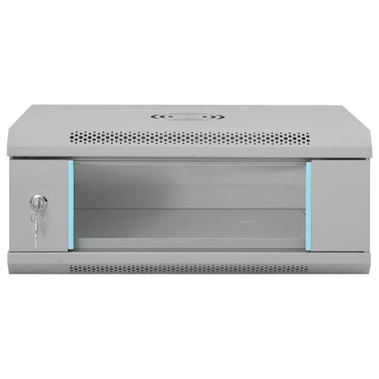 Netzwerkschrank mit Speicher Grau 53 x 45 x 21 cm Stahl