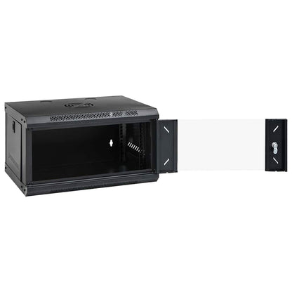 Netzwerkschrank mit Speicher Schwarz 53 x 45 x 30 cm Stahl