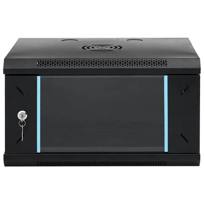 Netzwerkschrank mit Speicher Schwarz 53 x 45 x 30 cm Stahl