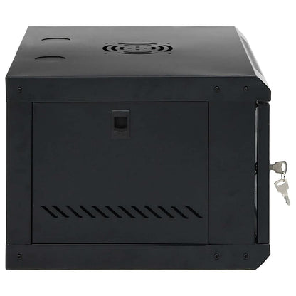 Netzwerkschrank mit Speicher Schwarz 53 x 45 x 30 cm Stahl