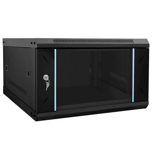 Netzwerkschrank mit Speicher Schwarz 53 x 60 x 30 cm Stahl