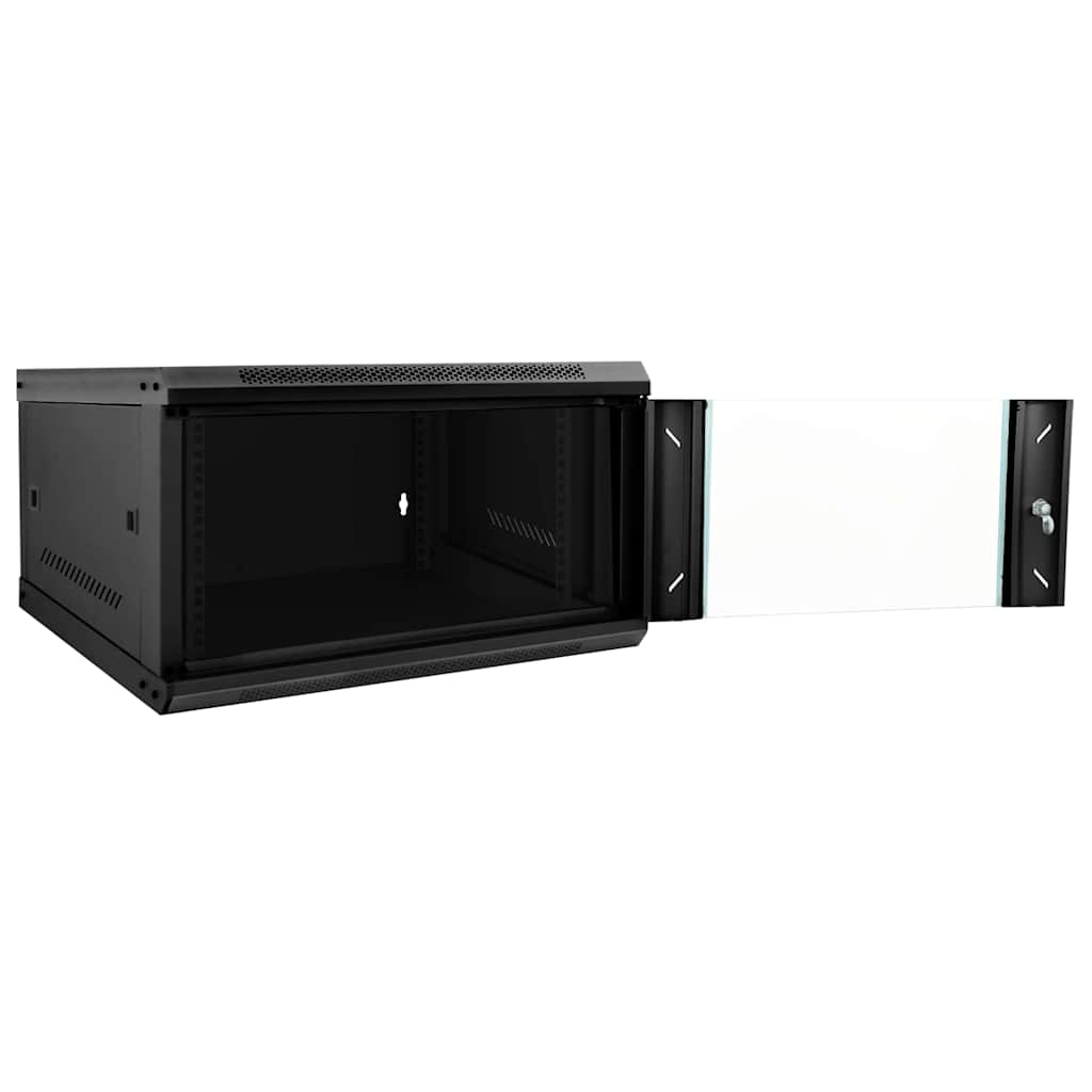 Netzwerkschrank mit Speicher Schwarz 53 x 60 x 30 cm Stahl
