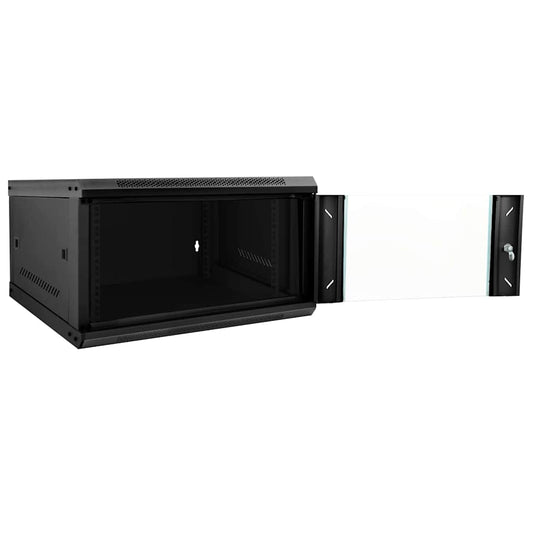 Netzwerkschrank mit Speicher Schwarz 53 x 60 x 30 cm Stahl