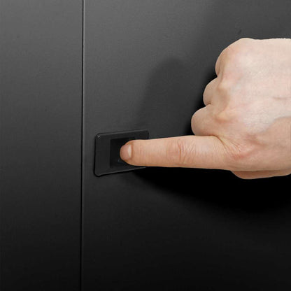 Netzwerkschrank mit Speicher Schwarz 53 x 60 x 30 cm Stahl