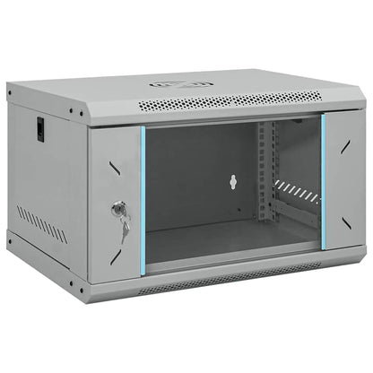 Netzwerkschrank mit Speicher Grau 53 x 45 x 30 cm Stahl