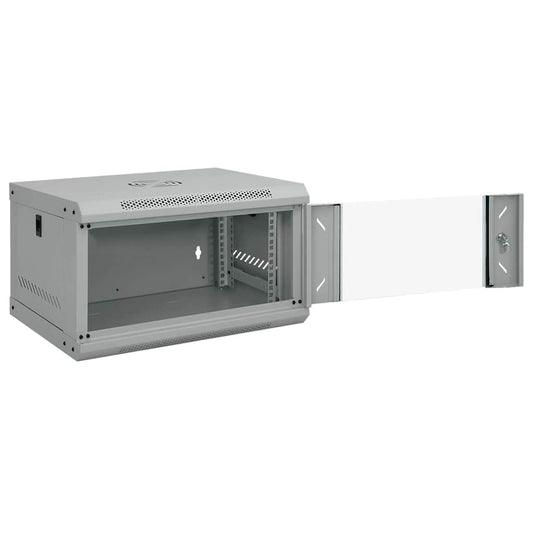 Netzwerkschrank mit Speicher Grau 53 x 45 x 30 cm Stahl