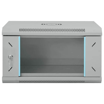 Netzwerkschrank mit Speicher Grau 53 x 45 x 30 cm Stahl