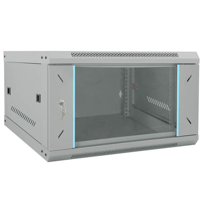 Netzwerkschrank mit Speicher Grau 53 x 60 x 30 cm Stahl