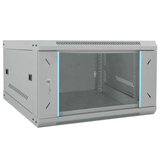 Netzwerkschrank mit Speicher Grau 53 x 60 x 30 cm Stahl