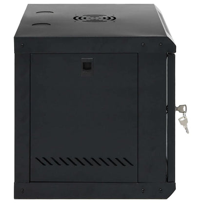 Netzwerkschrank mit Speicher Schwarz 53 x 45 x 45 cm Stahl