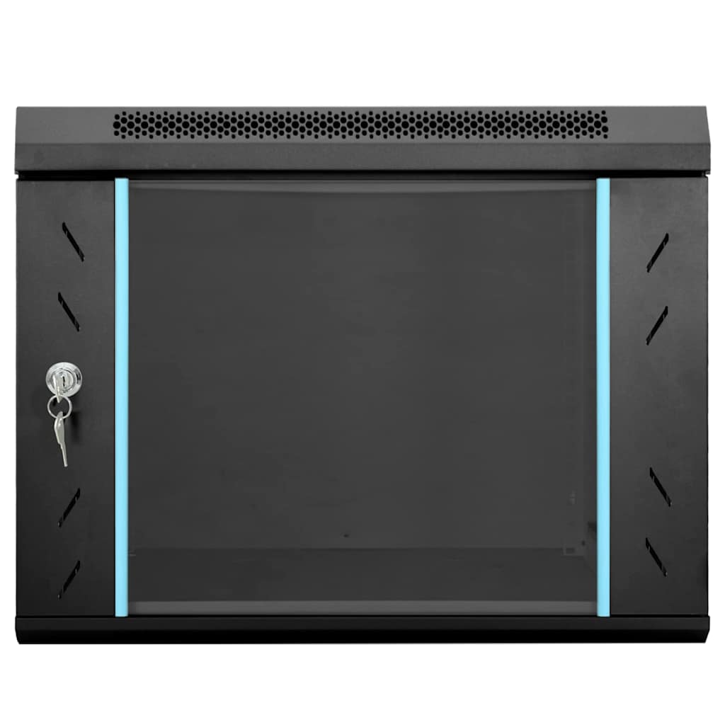 Netzwerkschrank mit Speicher Schwarz 53 x 60 x 45 cm Stahl