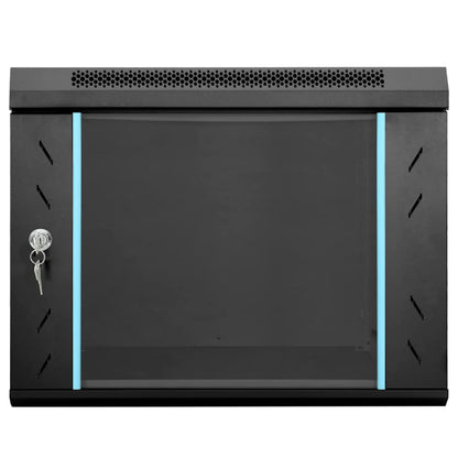Netzwerkschrank mit Speicher Schwarz 53 x 60 x 45 cm Stahl
