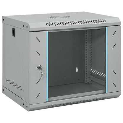 Netzwerkschrank mit Speicher Grau 53 x 45 x 45 cm Stahl
