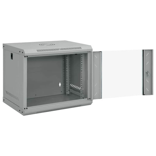 Netzwerkschrank mit Speicher Grau 53 x 45 x 45 cm Stahl