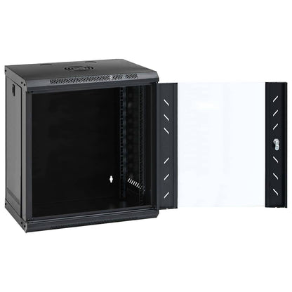 Netzwerkschrank mit Speicher Schwarz 53 x 45 x 60 cm Stahl