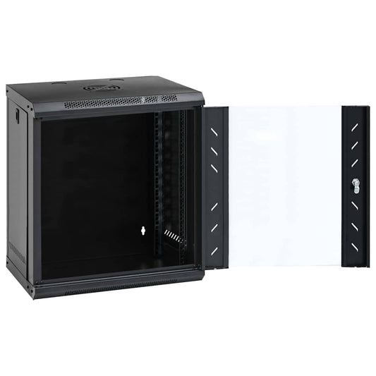 Netzwerkschrank mit Speicher Schwarz 53 x 45 x 60 cm Stahl