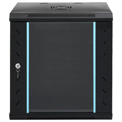Netzwerkschrank mit Speicher Schwarz 53 x 45 x 60 cm Stahl
