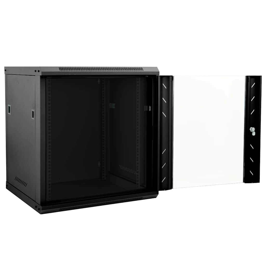 Netzwerkschrank mit Speicher Schwarz 53 x 60 x 60 cm Stahl