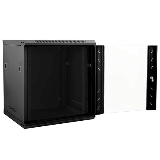 Netzwerkschrank mit Speicher Schwarz 53 x 60 x 60 cm Stahl