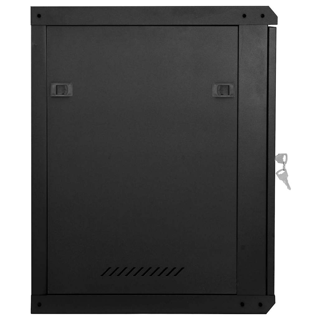 Netzwerkschrank mit Speicher Schwarz 53 x 60 x 60 cm Stahl