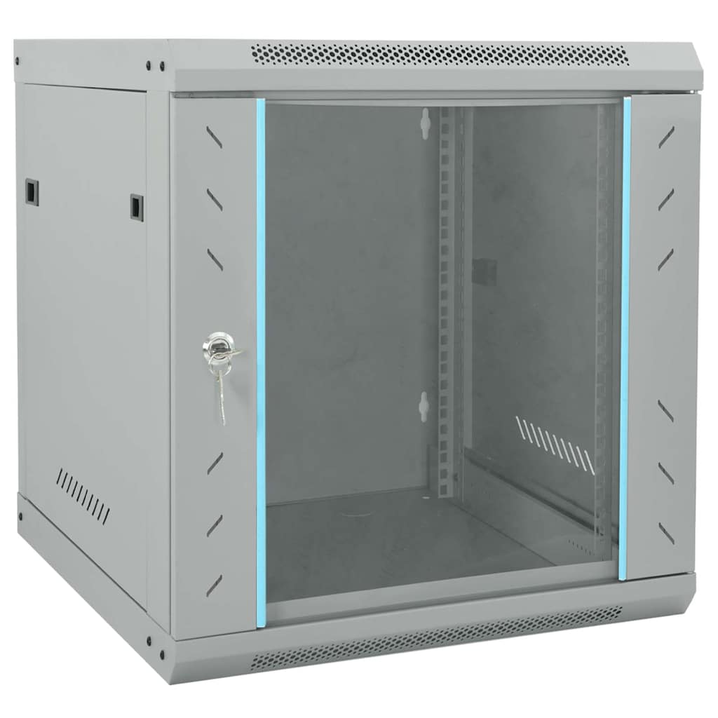 Netzwerkschrank mit Speicher Grau 53 x 60 x 60 cm Stahl