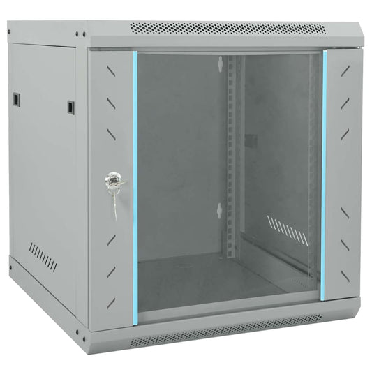 Netzwerkschrank mit Speicher Grau 53 x 60 x 60 cm Stahl
