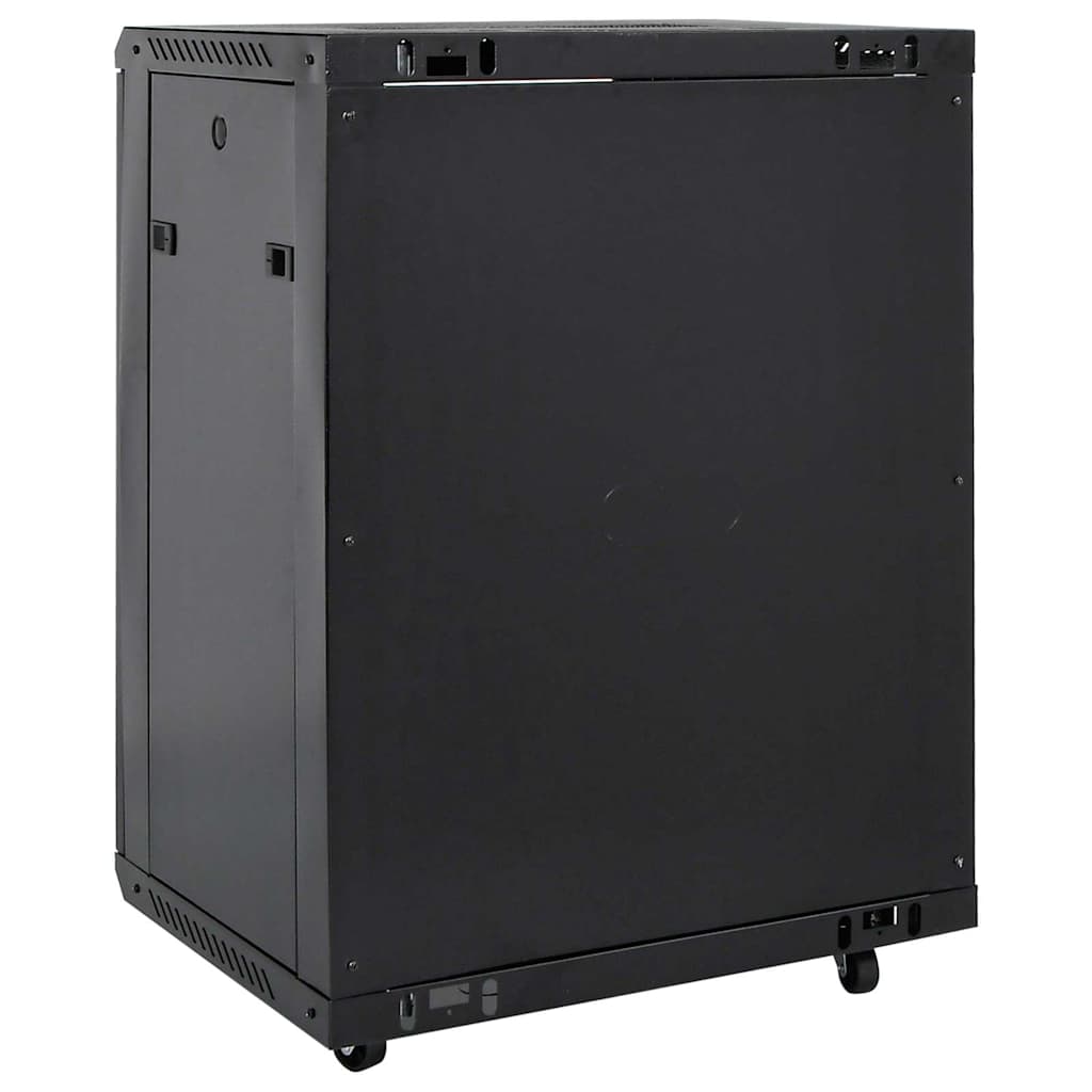 Netzwerkschrank mit Speicher Schwarz 60 x 60 x 80 cm Stahl