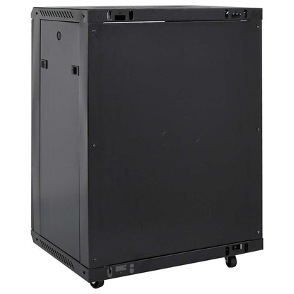 Netzwerkschrank mit Speicher Schwarz 60 x 60 x 80 cm Stahl