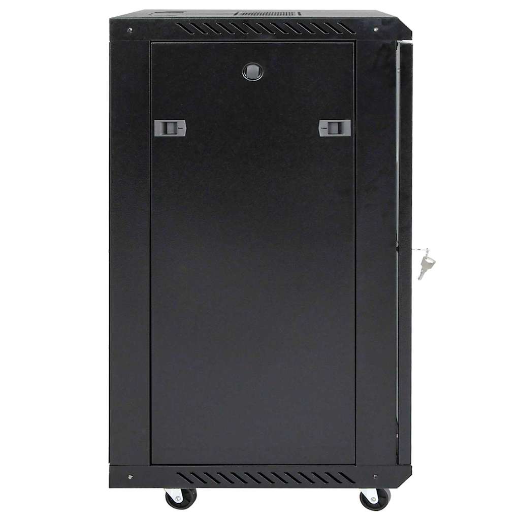 Netzwerkschrank mit Speicher Schwarz 60 x 60 x 80 cm Stahl
