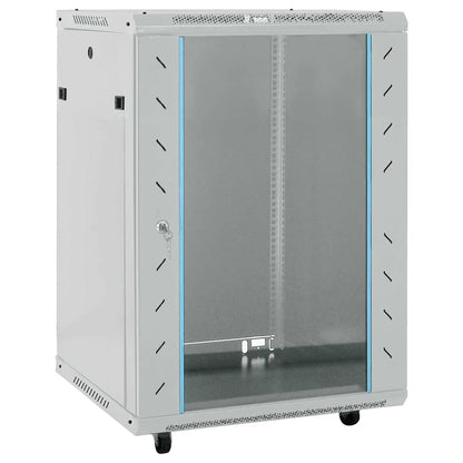 Netzwerkschrank mit Speicher Grau 60 x 60 x 80 cm Stahl