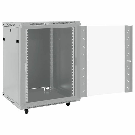 Netzwerkschrank mit Speicher Grau 60 x 60 x 80 cm Stahl